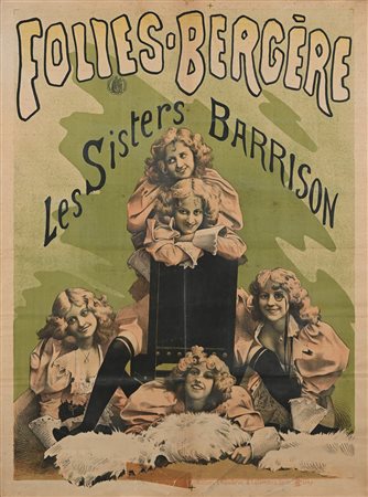 Alfred Choubrac Parigi 1853-Parigi 1902 Folies Bergere - Les sisters Barrison...