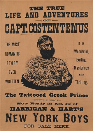 The true life and adventures of Capt. Costentenus Litografia a colori cm...