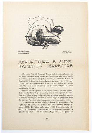  
Futurismo, volantino (?) Prampolini 
 cm.21x31