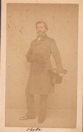  
Verdi, Giuseppe (Le Roncole, 10 ottobre 1813 – Milano, 27 gennaio 1901) Foto CDV Bernoud 
 9,5x6cm