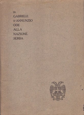  
d'Annunzio, Gabriele (Pescara, 12 marzo 1863 – Gardone Riviera, 1º marzo 1938) 
 cm.14,3x19,8