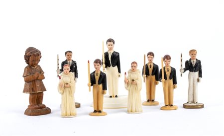  
Collezione figurine, personaggi per matrimonio, comunione 1910-1950
Composizione 