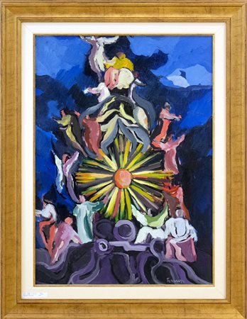 Saverio Terruso, Studio per altare, 1967, olio su tela, cm 70x50