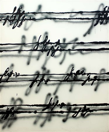 Alfredo Rapetti, Doppia lettura, 2008, acrilico su tela, cm 165x135,...