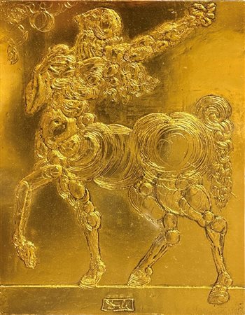 Salvador Dalì (1904 - 1989) 
Centaurus 1983
bassorilievo in argento 31 x 24 cm