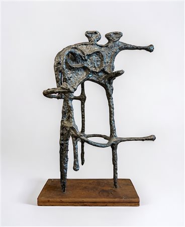 Edgardo Mannucci (1904 - 1986) 
Composizione con due figure 1948 - 1950
metallo 95 x 75 cm