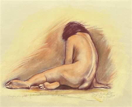 Giuseppe Ciotti (1898 - 1991) 
Nudo di schiena 1987
pastello su carta cm 39 x 50