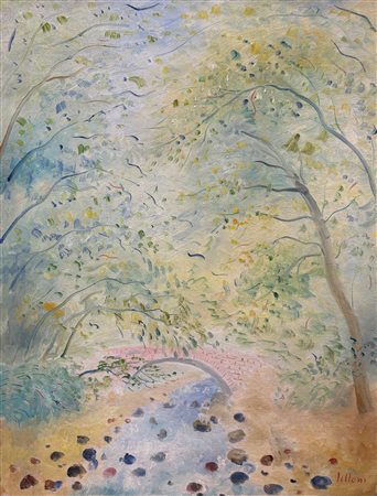 Umberto  Lilloni (1898 - 1980) 
Paesaggio di Bardonecchia 
olio su tela 65,5 x 50 cm