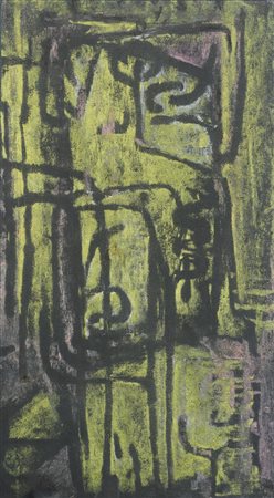 Mirko Basaldella (1910 - 1969) 
composizione 1953
carboncino 27 x 15 cm