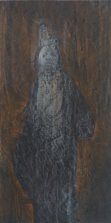 Mirko Basaldella (1910 - 1969) 
Figura intera 
carboncino su carta carbone 25 x 13 cm