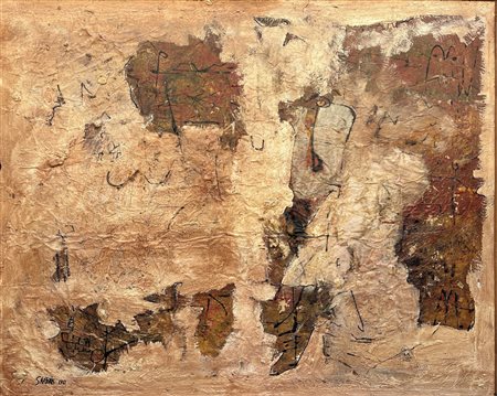 Alberto Sartoris (1901 - 1998) 
Terra Bruciata 1961
tecnica mista su tela 80 x 100 cm