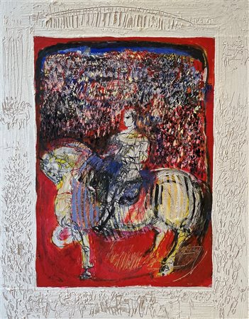 Shafik Awad Medhat (1956 - ) 
Quo vadis? .9 
tecnica mista su tavoletta 45 x 35 cm