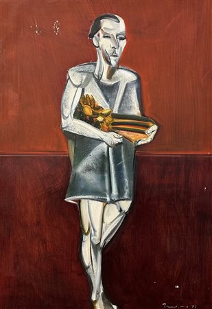 Salvatore Provino (1943 - ) 
Figura allegorica 1973
Olio su tela 70 x 50 cm