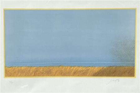 Piero Guccione (1938 - 2018) 
Senza titolo 
litografia 33 x 62 cm