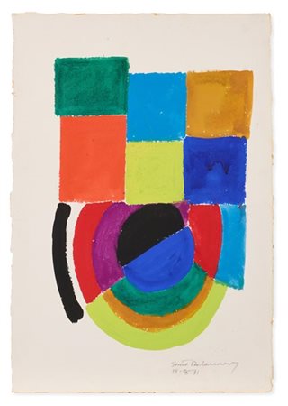 Sonia Delaunay "Rythme couleur" Parigi 1971
gouache su carta
cm 56x39
Firmato e