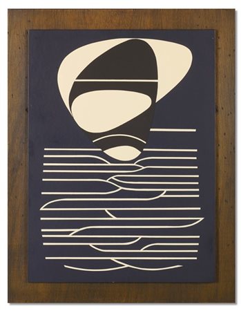 Victor Vasarely "TOLNA" 1953-58
acrilico su cartone applicato su tavola
cm 54,5x