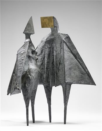 Lynn Chadwick "Winged Figures II" 1975
bronzo parzialmente lucidato
cm 47x43x38