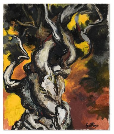 Renato Guttuso "Tronco d'ulivo" 1957
olio su tela
cm 65x55,3
Firmato in basso a