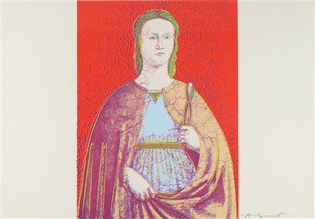 Andy Warhol (Pittsburg, 1928 - New York, 1987) Sant'Apollonia 1984 Serigrafia...