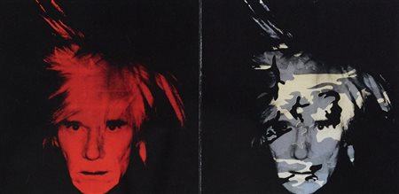 Andy Warhol (After) Self Portrait Invito 1986 Litografia offset su cartoncino...