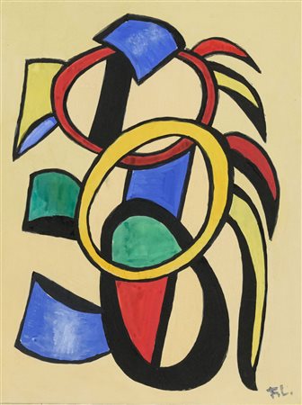 Fernand Léger (Argentan, 1881 - Gif sur Ivette, 1955) Composition abstraite...