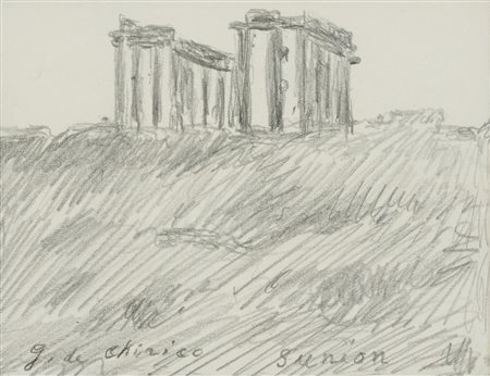 Giorgio De Chirico (Volos, 1888 - Roma, 1978) Paesaggio della Grecia - Capo...