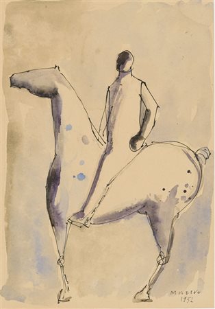 Marino Marini (Pistoia, 1901 - Viareggio, 1980) Cavallo e cavaliere 1952...