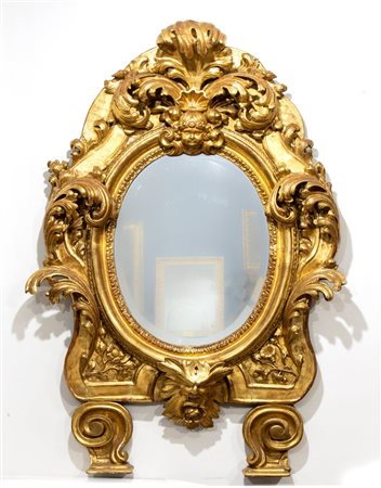 Specchiera romana, Luigi XV XVIII secolo Altezza x larghezza: 162 x 115 cm in...