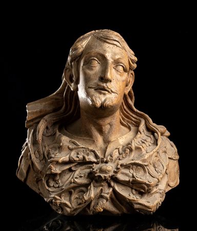 Busto francese in legno raffigurante Jean de Rotrou (?) XVIII secolo Altezza...