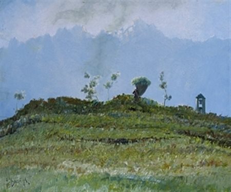 PESSINA GIUSEPPE (MILANO 1893 - MILANO 1967 ) “Paesaggio montano” Olio su...