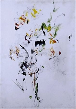 TRECCANI ERNESTO (Milano 1920 - Milano 2009 ) “Fiori” Olio su tela cm. 70x50...