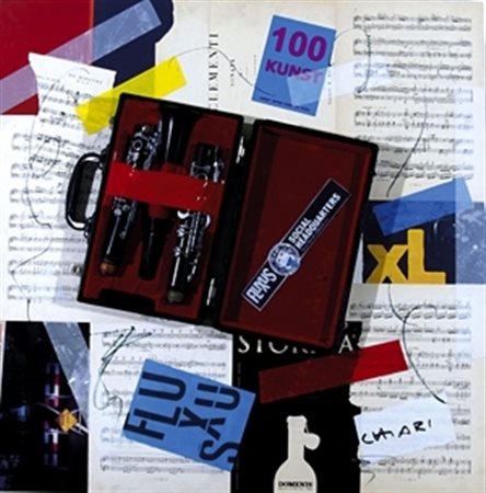 CHIARI GIUSEPPE (Firenze 1926 - Firenze 2007 ) “Senza titolo” Collage e...