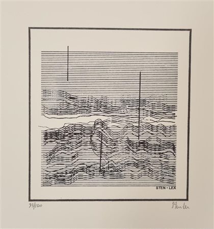 STEN LEX Roma (Roma) 1979 Tre Pali 2021 Serigrafia / Silkscreen 15,00x14,00...