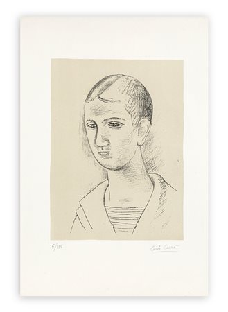 CARLO CARRÀ (1881-1966) - Testa di ragazzo, 1961