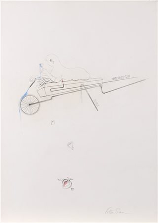 Vettor Pisani "Senza titolo" 
tecnica mista e collage su carta
cm 70x50
Firmato