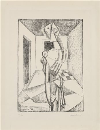 Carlo Carrà "Penelope" 1949-50
litografia su zinco

Foglio cm 50x38,7; immagine