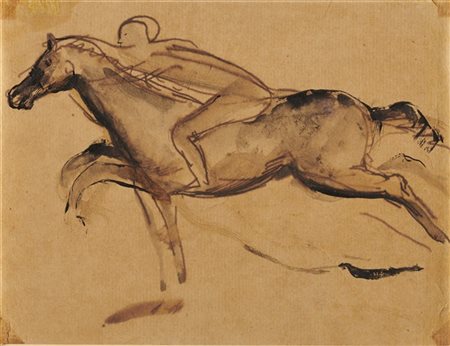 Marino Marini "Cavaliere a cavallo" 1930
tecnica mista su carta
cm 16,5x22,5

Pr