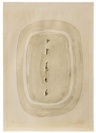 Lucio Fontana "Concetto spaziale" 1963
acquaforte-acquatinta, strappi
cm 40,7x28