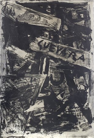 Emilio Vedova "A Guevara I" 1967-1968
litografia su lastra di acciaio
cm 75x52
D