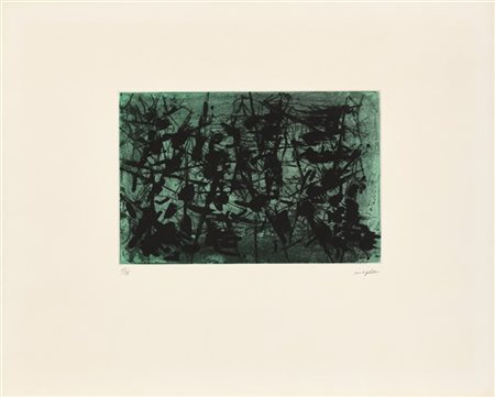 JEAN PAUL RIOPELLE "Ombre verte" (1967)
acquaforte e acquatinta
foglio cm 44x55,