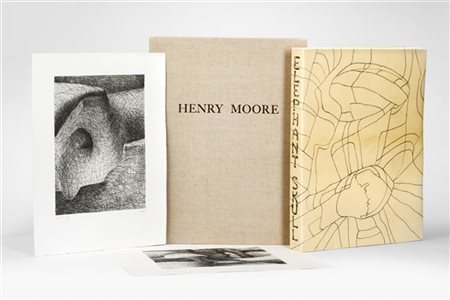 Henry Moore "Elephant Skull" 1970
portfolio completo di 28 incisioni in custodia