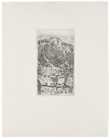 GIORGIO MORANDI "Piante di gerani e rete di filo di ferro" 1928
acquaforte
fogli