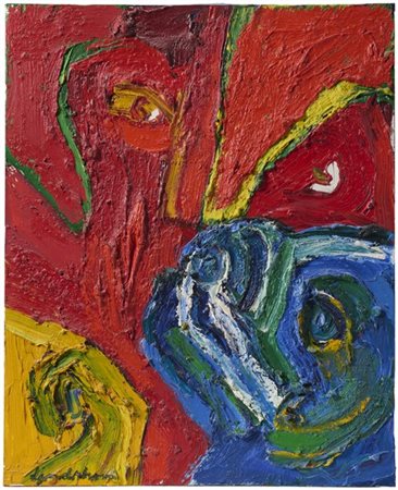 Bengt Lindstrom "Monstre solaire" 1990
olio su tela
cm 100x81
Firmato in basso a