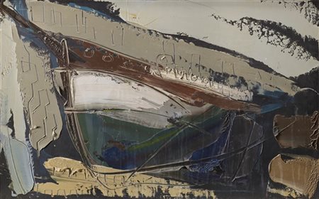 William Congdon "Nave 4" 1987
olio su tavola
cm 50x80
Siglato, titolato, dedicat