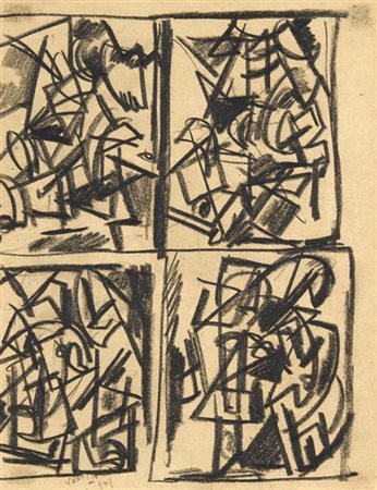 Emilio Vedova "Dalla cartella "5 disegni di Vedova" n.4 1/5" 1949
carboncino su