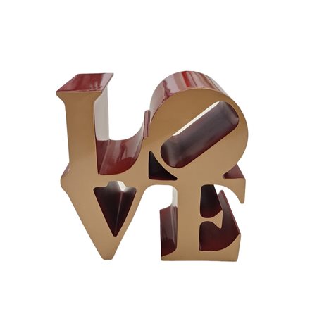 Robert Indiana (After) “Love Red Gold”