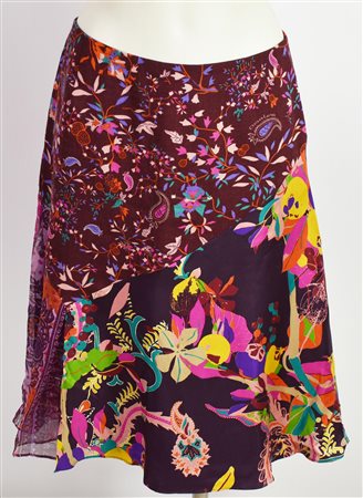 Christian Lacroix Bazar WOOL AND SILK SKIRT DESCRIPTION: Patchwork wool and...