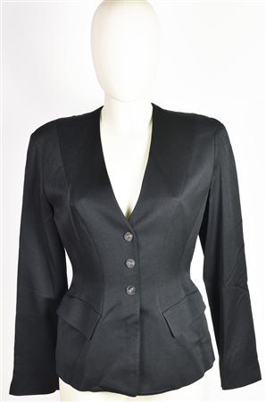 Mugler BLACK JACKET DESCRIPTION: Fitted three-button wool blend jacket....