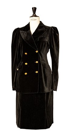 Vivienne Westwood VELVET DB SUIT DESCRIPTION: Lined black cotton velvet suit,...