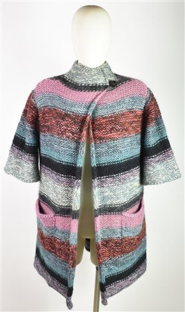 Chloe' MOHAIR WOOL SWEATER COAT DESCRIPTION: Long multicolored knitted...